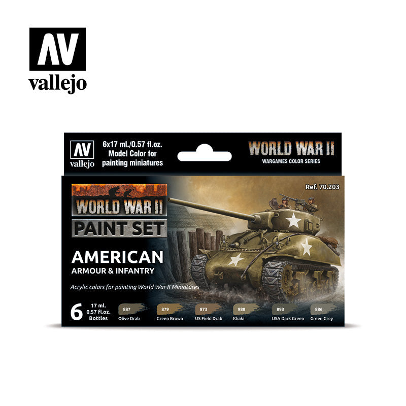 Model Color: WWII Paint Set - American Armour & Infantry (ONLINE ORDER ONLY)
