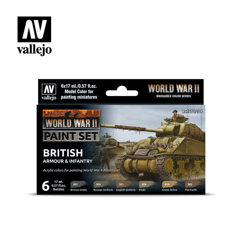 Model Color: WWII Paint Set - British Armour & Infantry (ONLINE ORDER ONLY)