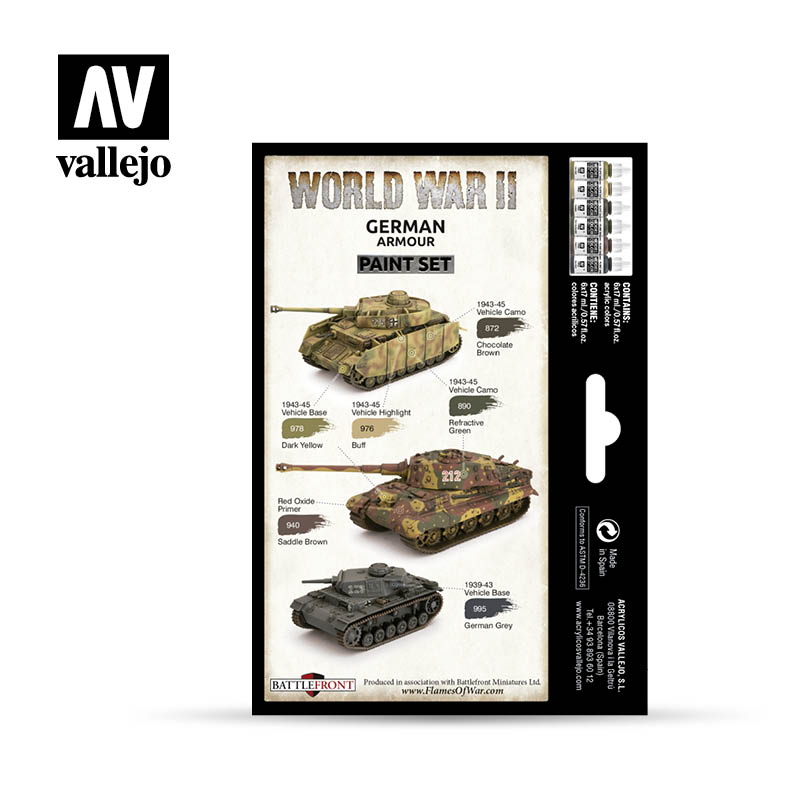 Model Color: WWII Paint Set - German Armour (ONLINE ORDER ONLY)
