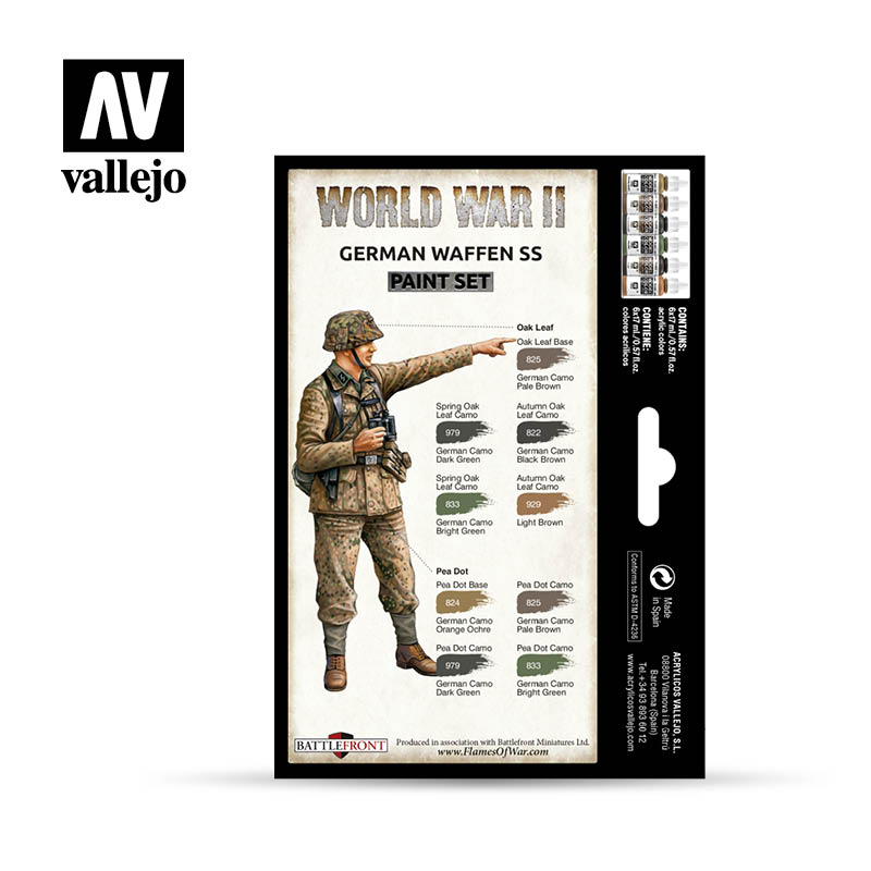 Model Color: WWII Paint Set - German Waffen SS (ONLINE ORDER ONLY)