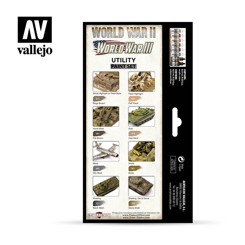 Model Color: Utility Paint Set WWII & WWIII (ONLINE ORDER ONLY)