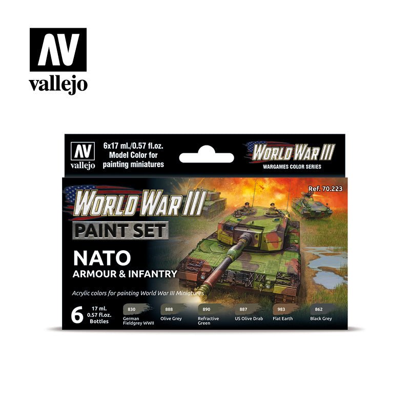 Model Color: WWIII Paint Set - NATO Armour & Infantry (ONLINE ORDER ONLY)