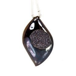 Vamp Purple Drusy Focal Bead Free Shape, Metallic Shimmer (ONLINE ORDER ONLY)