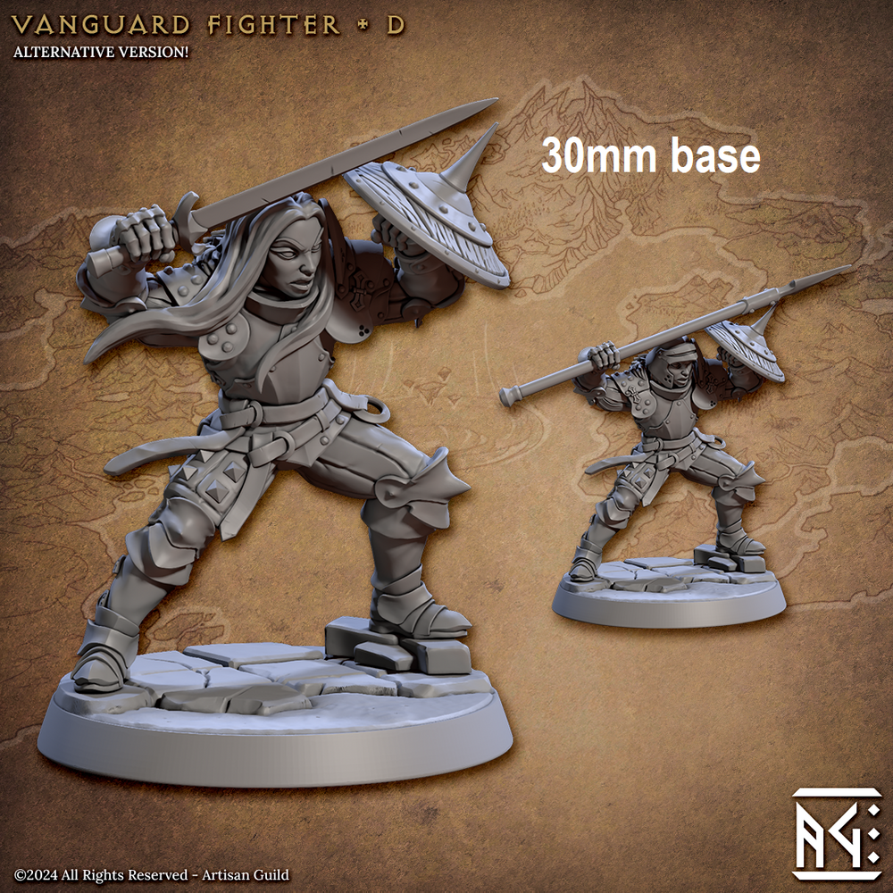 Vanguard Fighter: Base Sculpt D (Female Human Fighter) (Online Only)