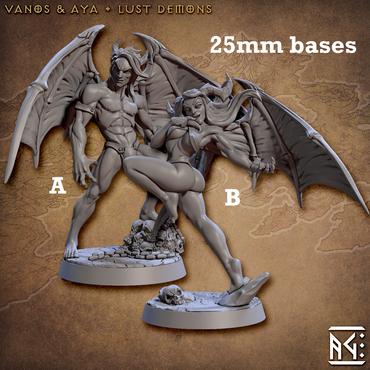Vanos & Aya, Lust Demons (Incubus & Succubus Pinups) (Online Order Only)