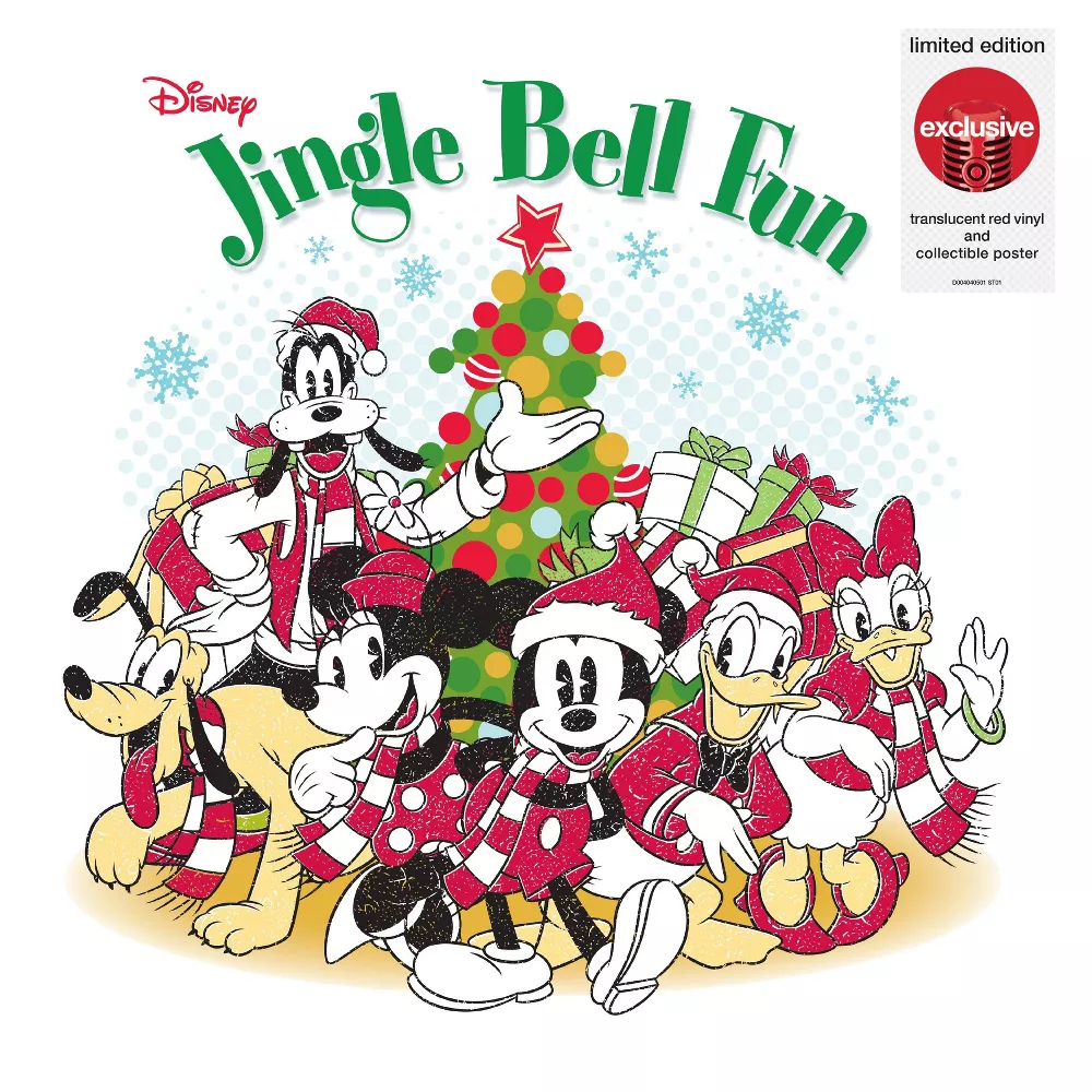 Various Artists - Disney Jingle Bell Fun (Limited Edition, Translucent Red Colored Vinyl, Collectible Poster) [Vinyl] (ONLINE ORDER ONLY)
