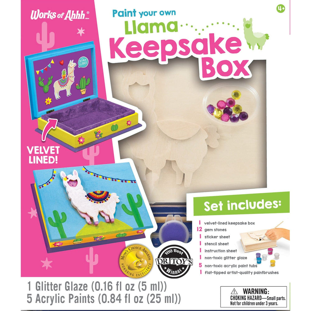 Llama Keepsake Box Wood Craft & Paint Kit (ONLINE ORDER ONLY)