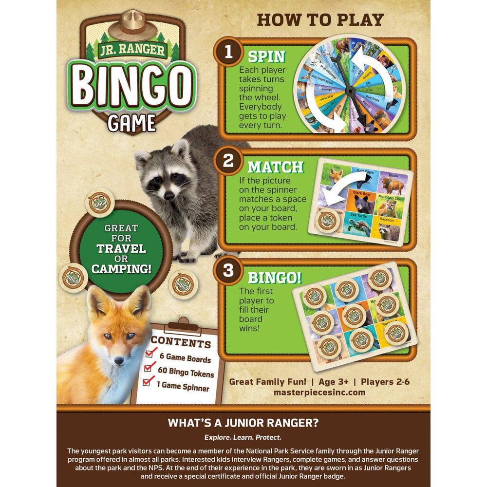 Jr. Ranger Bingo Game (ONLINE ORDER ONLY)
