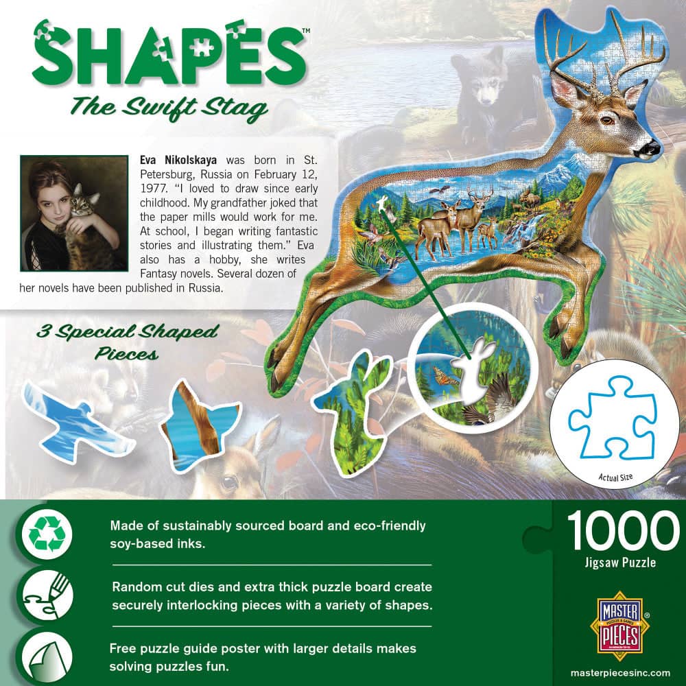 Shapes - The Swift Stag 1000 Piece Shaped Jigsaw Puzzle (ONLINE ORDER ONLY)