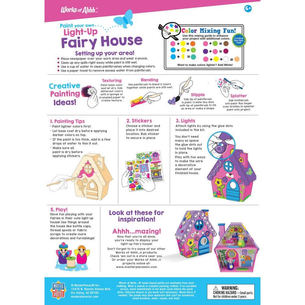 Light-Up Fairy House Wood Craft & Paint Kit (ONLINE ORDER ONLY)