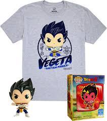 Funko POP! Tees: DragonBAll Z : Vegeta Tshirt (Medium) (ONLINE ORDER ONLY)