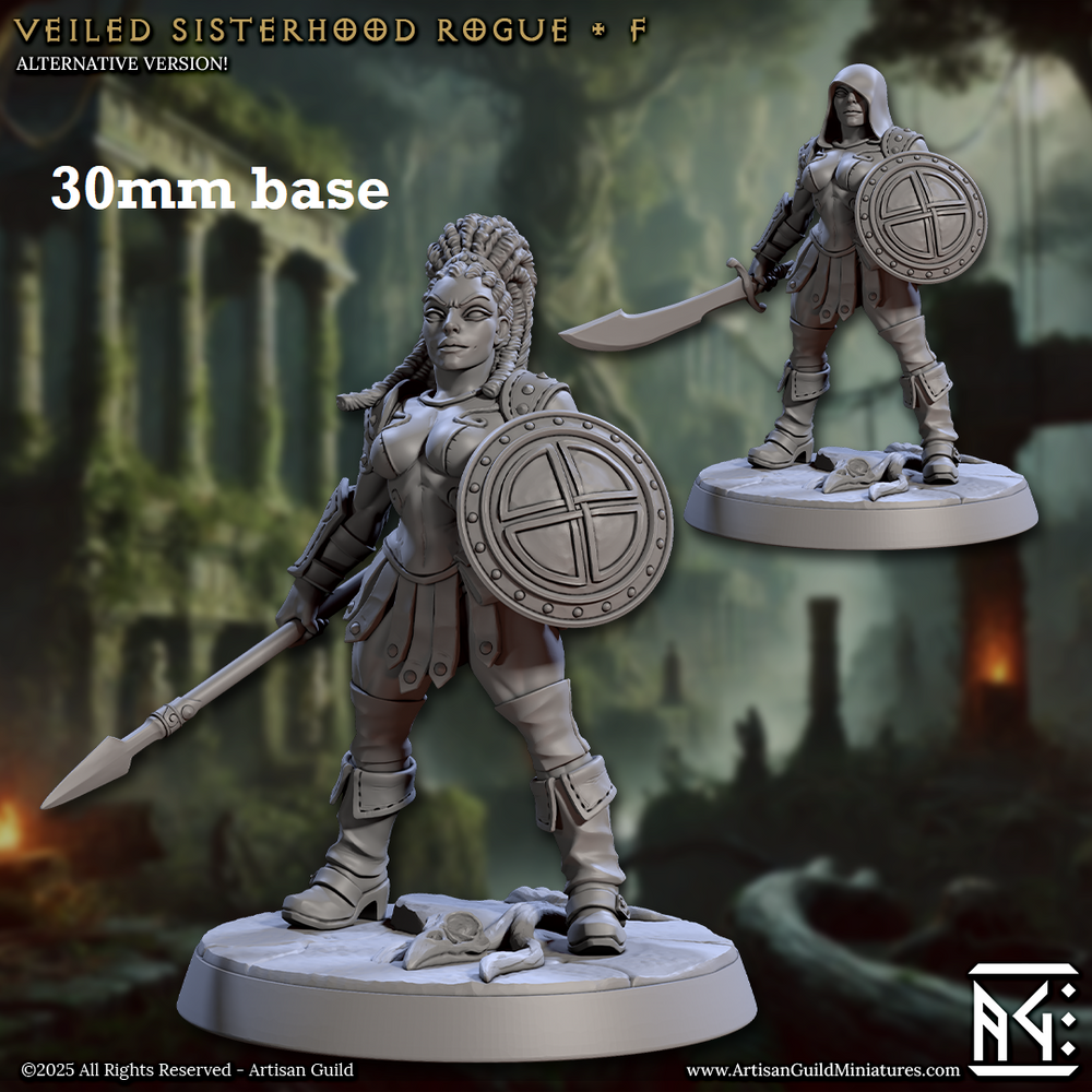 Veiled Sisterhood Rogue: Sculpt F (Female Human Fighter) (Online Only)