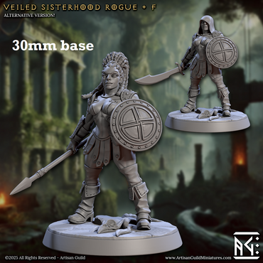 Veiled Sisterhood Rogue: Sculpt F (Female Human Fighter) (Online Only)