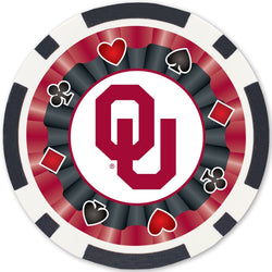Oklahoma Sooners 100 Piece Poker Chips (ONLINE ORDER ONLY)