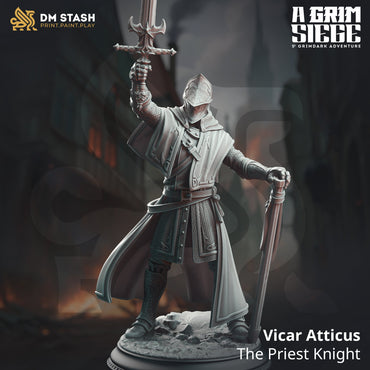 Vicar Atticus, The Priest Knight (Male Human Paladin) (Online Only)
