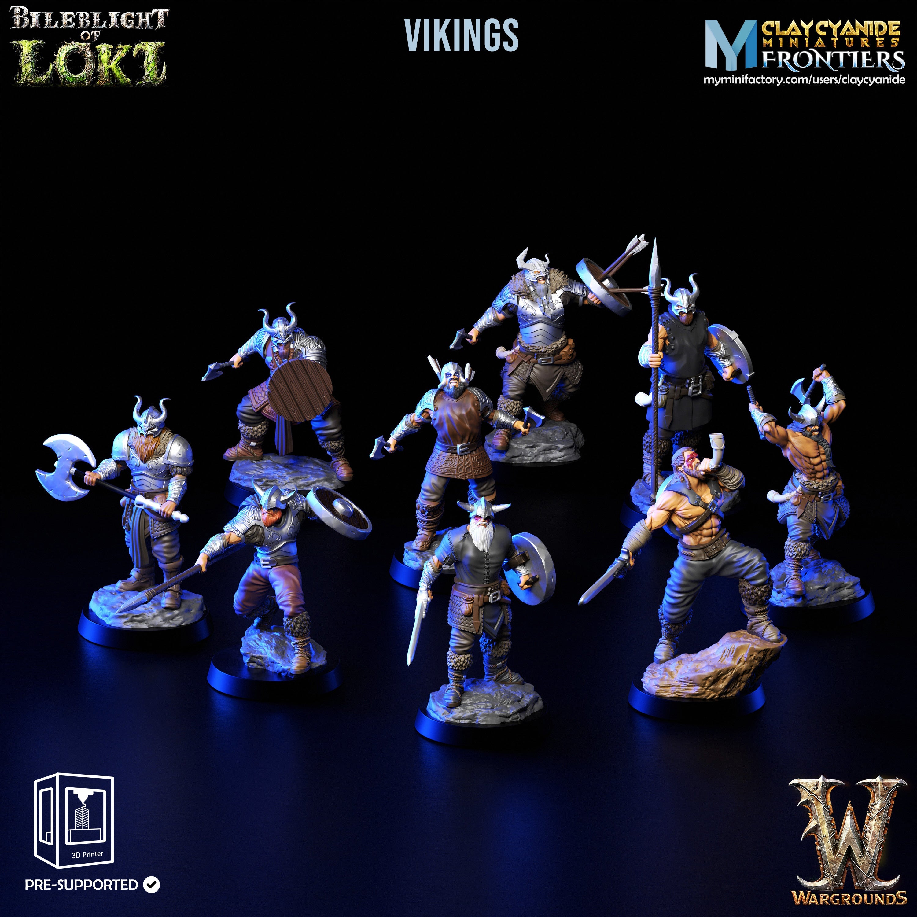 3D Printed Clay Cyanide Bileblight of Loki Vikings 28 32 mm D&D (Online Only)