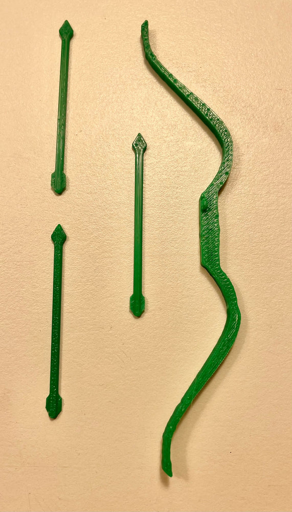 Vintage Kenner DC Super Powers Green Arrow Bow & Arrows Repro Part 1984 1985 (ONLINE ORDER ONLY)