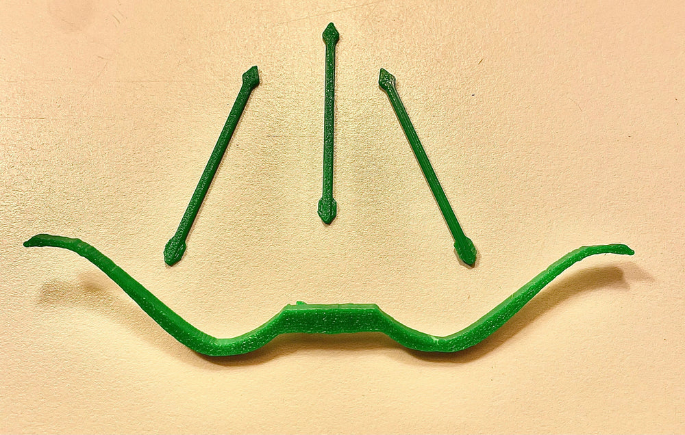 Vintage Kenner DC Super Powers Green Arrow Bow & Arrows Repro Part 1984 1985 (ONLINE ORDER ONLY)