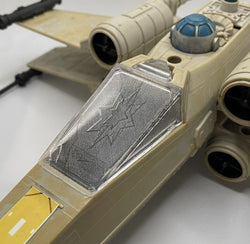 Battle Damaged X-Wing Canopy Glass Cracked | Vintage Star Wars Repro