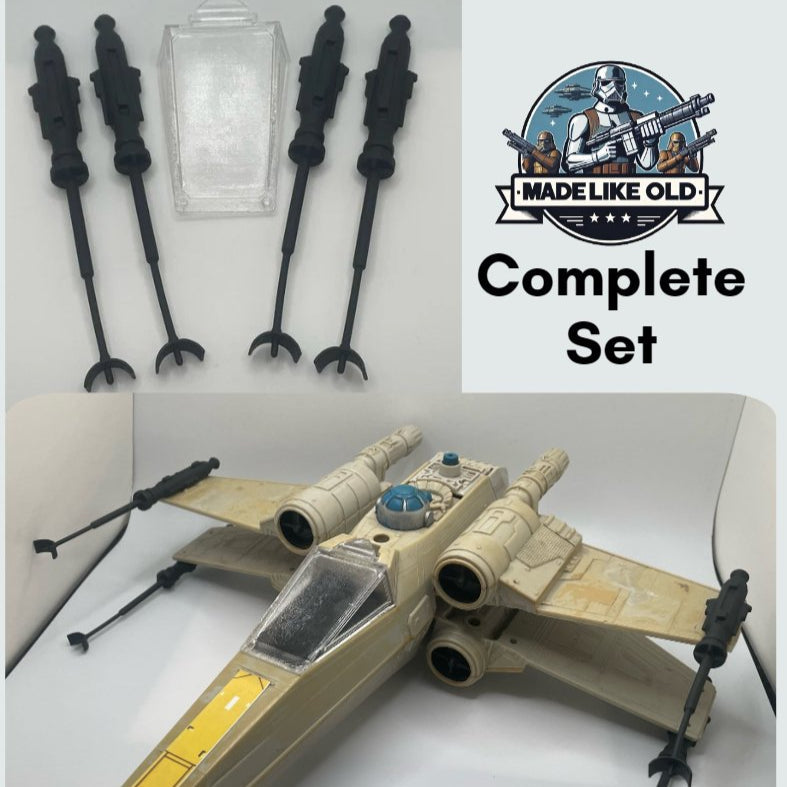 Vintage Star Wars Kenner X Wing Canopy & Laser Cannons Set Repro 1978 1995 (ONLINE ORDER ONLY)