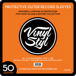 7 9/ 16" X 7 5/ 8" 3 Mil Protective Outer Record Sleeve 50CT [Vinyl Accessories] (ONLINE ORDER ONLY)