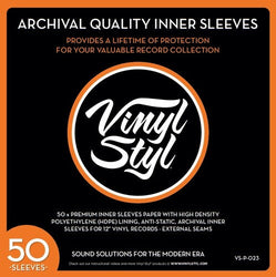 Vinyl Styl® 12 Inch Archival Inner Record Sleeves - HDPE-Lined - 50 Count (White) [Inner Record Sleeves] (ONLINE ORDER ONLY)