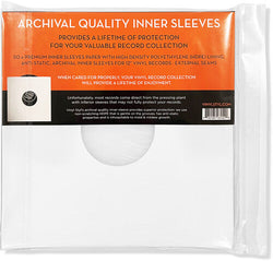 Vinyl Styl® 12 Inch Archival Inner Record Sleeves - HDPE-Lined - 50 Count (White) [Inner Record Sleeves] (ONLINE ORDER ONLY)