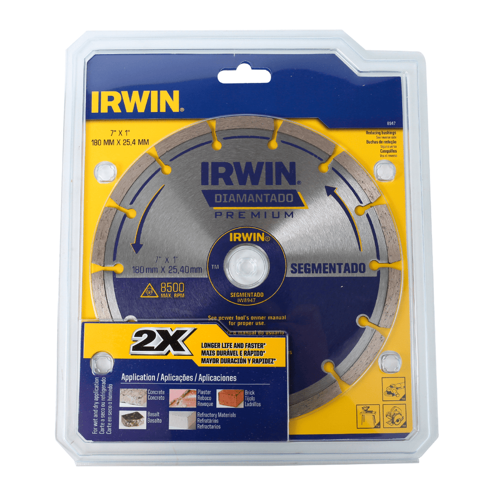 Diamond IRWIN 7" x 1" 180 mm x 25.4 mm Saw Blade (Online Order Only)