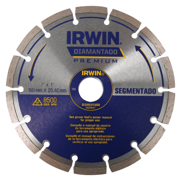 Diamond IRWIN 7" x 1" 180 mm x 25.4 mm Saw Blade (Online Order Only)