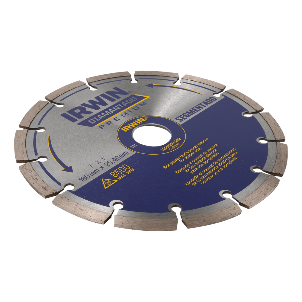Diamond IRWIN 7" x 1" 180 mm x 25.4 mm Saw Blade (Online Order Only)