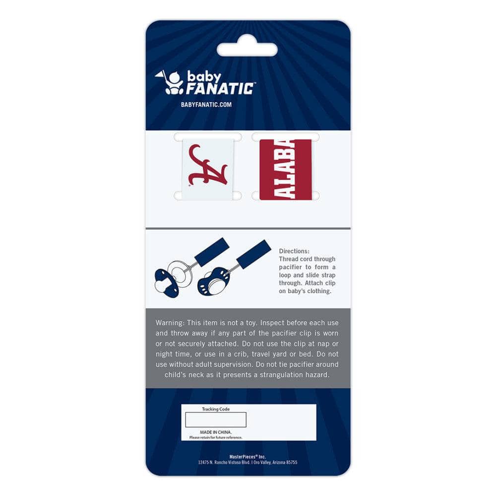 Alabama Crimson Tide - Pacifier Clip 2-Pack (ONLINE ORDER ONLY)