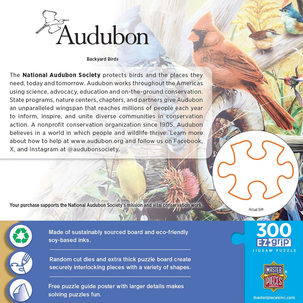 Audubon - Backyard Birds 300 Piece EZ Grip Jigsaw Puzzle (ONLINE ORDER ONLY)