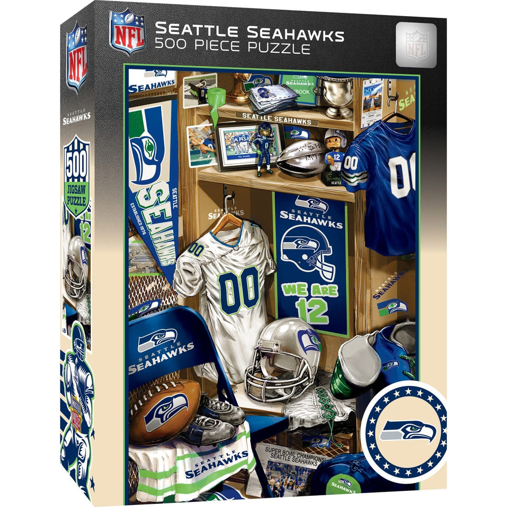 Seattle Seahawks - Locker Room 500 Piece Jigsaw Puzzle (ONLINE ORDER ONLY)