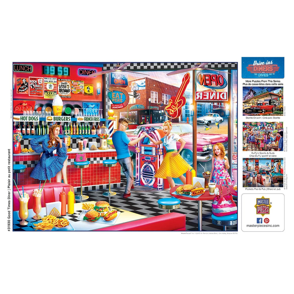 Drive-Ins, Diners & Dives - Good Times Diner 550 Piece Jigsaw Puzzle (ONLINE ORDER ONLY)