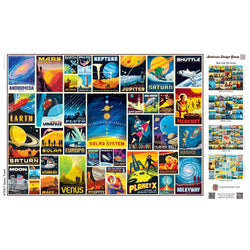 Vintage Posters - Space Travel 1000 Piece Jigsaw Puzzle (ONLINE ORDER ONLY)