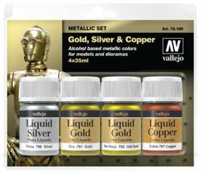 Model Color Set: Liquid Gold Set 4 (4) (35ml) (ONLINE ORDER ONLY)