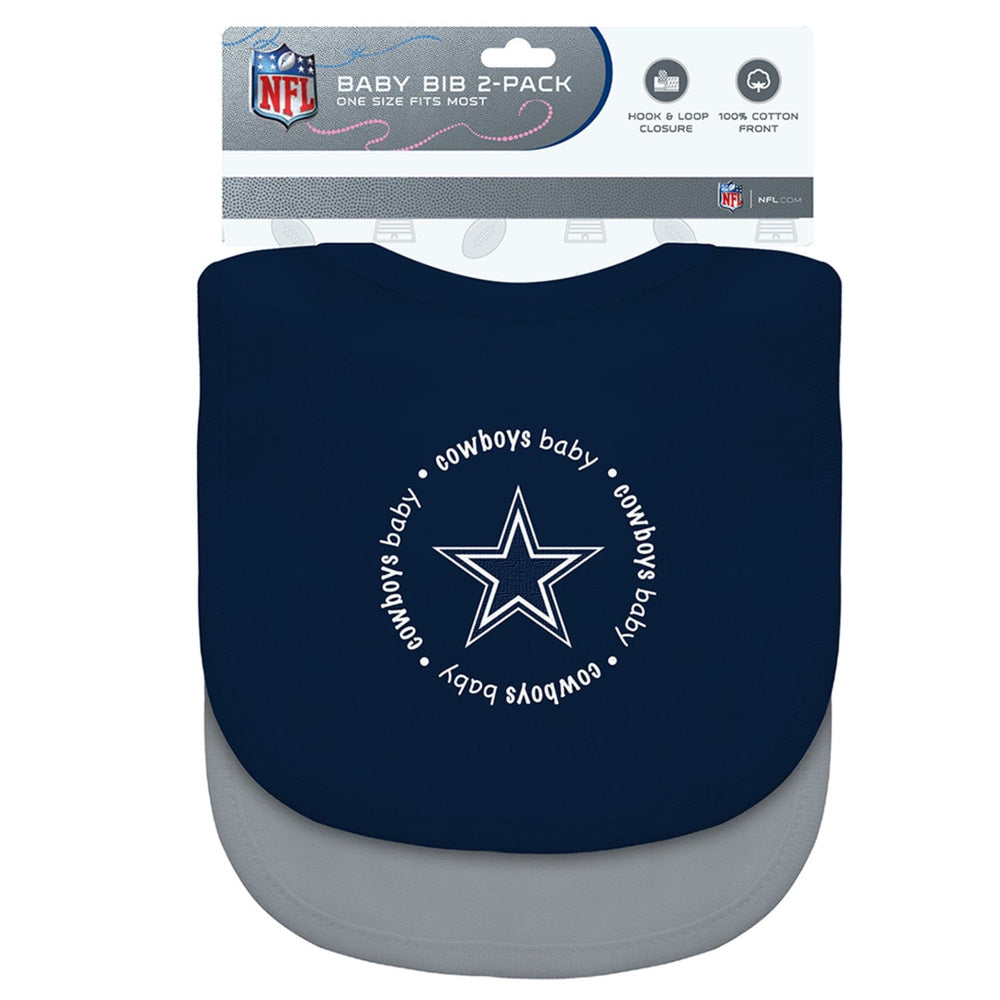Dallas Cowboys - Baby Bibs 2-Pack - Navy & Gray (ONLINE ORDER ONLY)