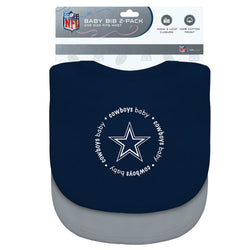 Dallas Cowboys - Baby Bibs 2-Pack - Navy & Gray (ONLINE ORDER ONLY)