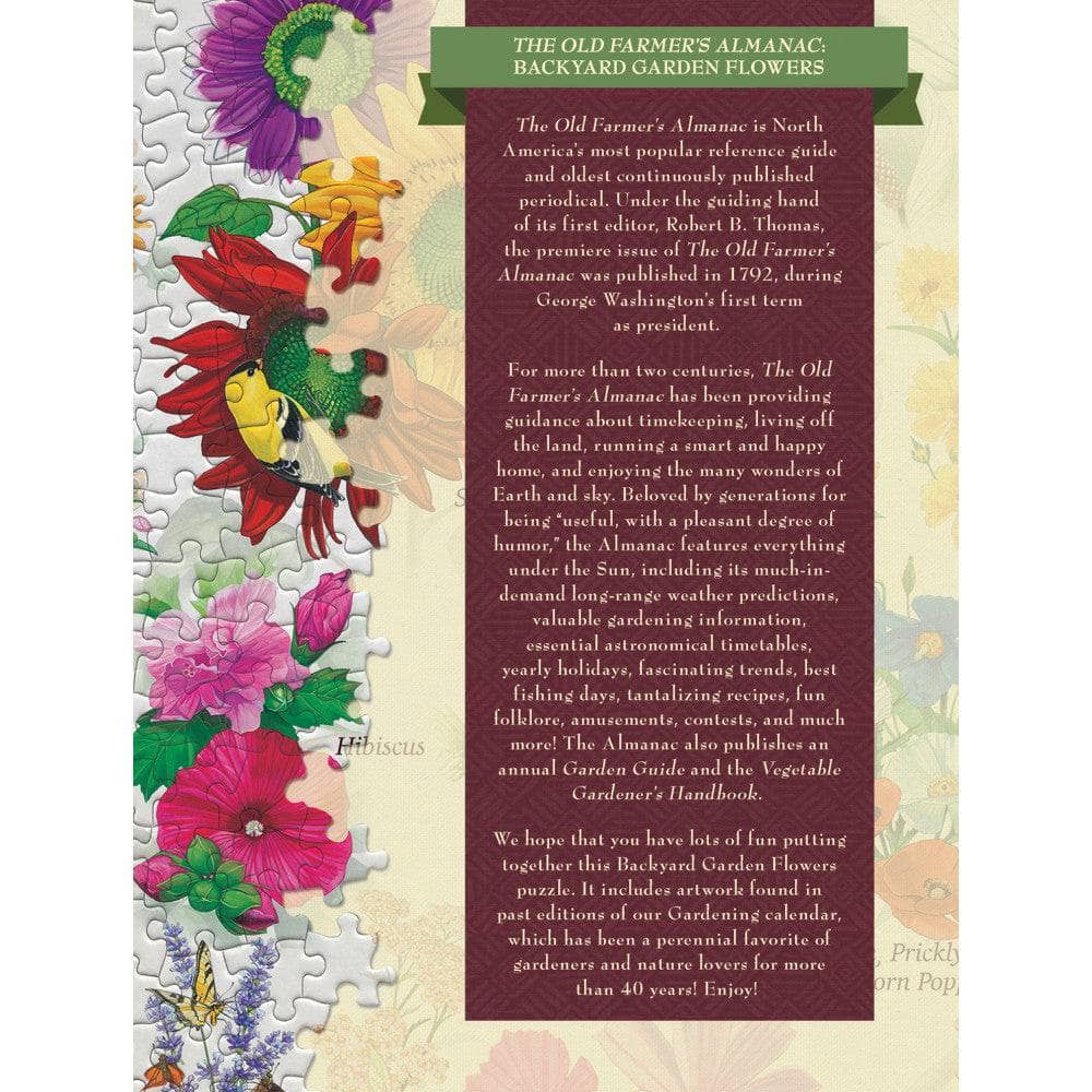 Farmer's Almanac - Backyard Garden Flowers 1000 Piece Jigsaw Puzzle (ONLINE ORDER ONLY)