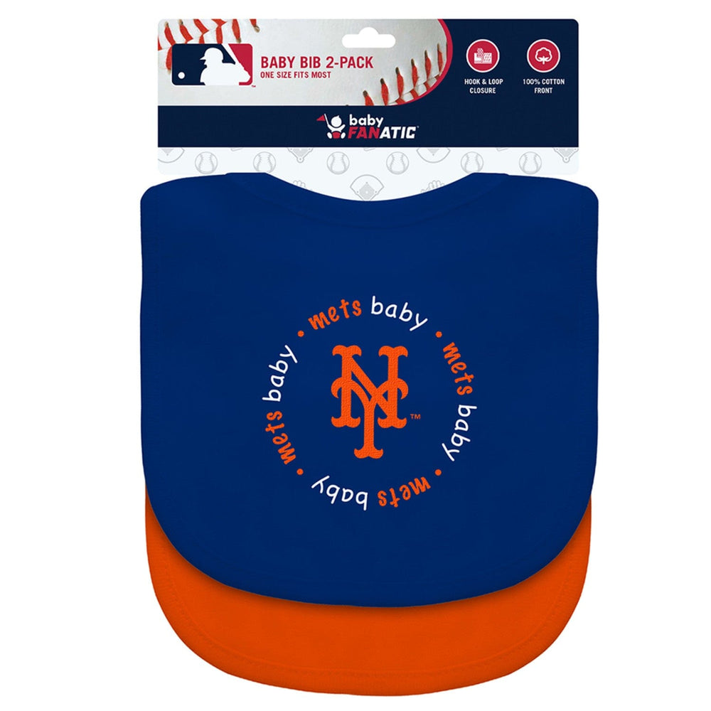 New York Mets - Baby Bibs 2-Pack - Blue & Orange (ONLINE ORDER ONLY)