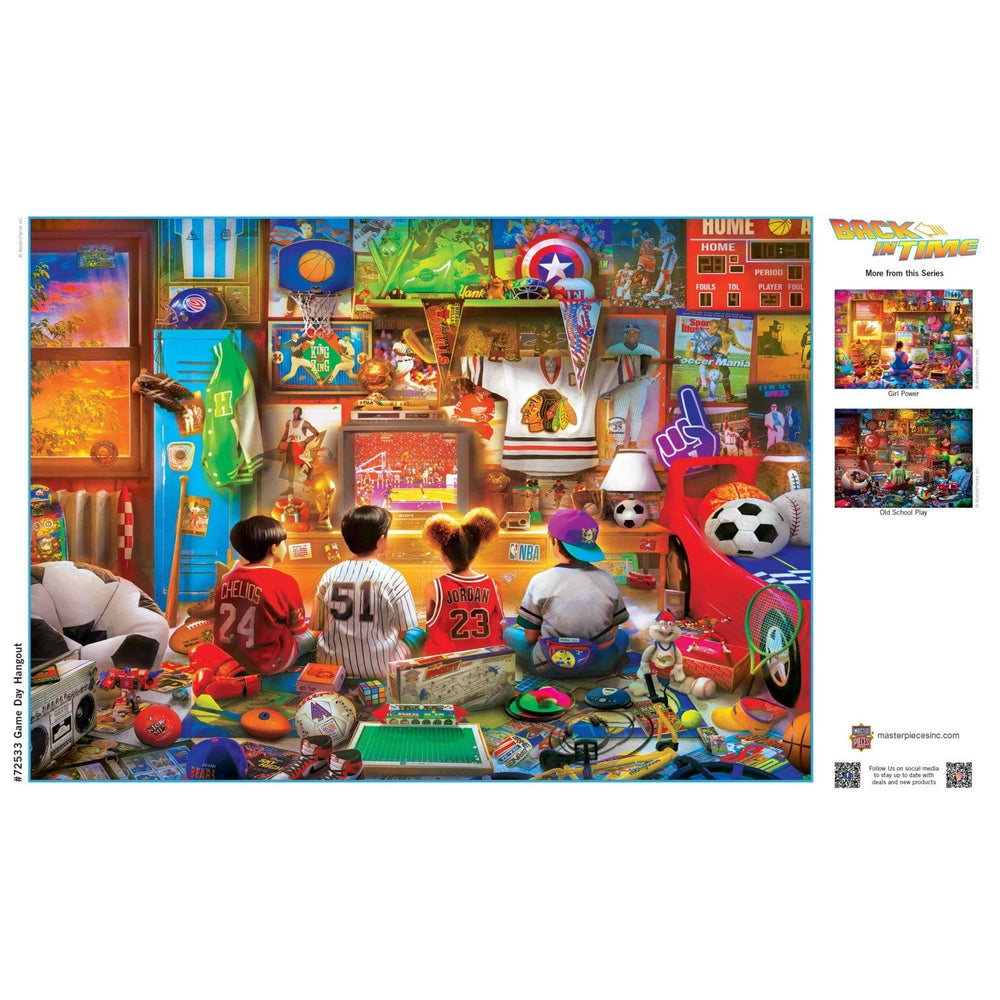 Back in Time - Game Day Hangout 1000 Piece Jigsaw Puzzle (ONLINE ORDER ONLY)