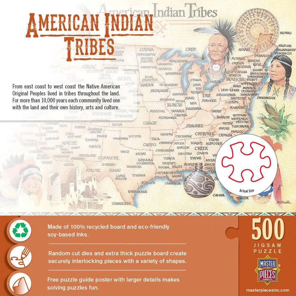 American Indian Tribes 500 Piece Jigsaw Puzzle (ONLINE ORDER ONLY)