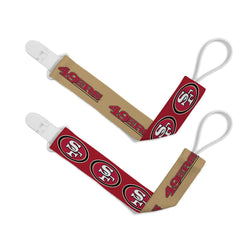 San Francisco 49ers - Pacifier Clip 2-Pack (ONLINE ORDER ONLY)