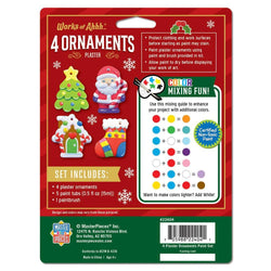 Holiday Ornaments - 4-Pack Plaster Paint Kit (ONLINE ORDER ONLY)