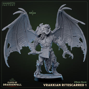 Vrakkian Ritescarred: Sculpt 1 (Male Winged Dragonborn Barbarian) (ONLINE ORDER ONLY)