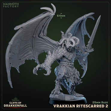 Vrakkian Ritescarred: Sculpt 2 (Male Winged Dragonborn Fighter) (ONLINE ORDER ONLY)