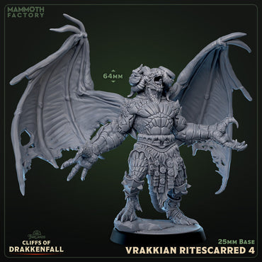 Vrakkian Ritescarred: Sculpt 4 (Male Winged Dragonborn Barbarian) (ONLINE ORDER ONLY)