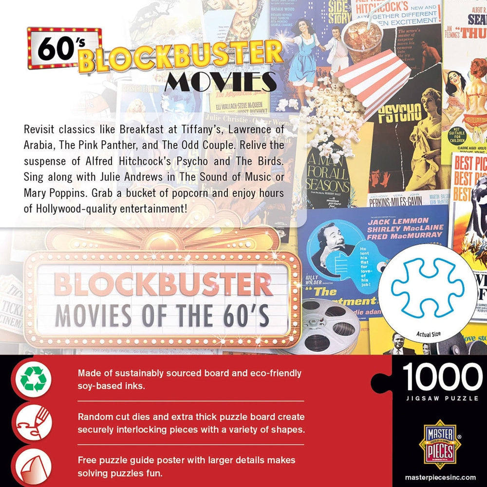 60's Blockbusters 1000 Piece Jigsaw Puzzle (ONLINE ORDER ONLY)
