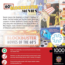 60's Blockbusters 1000 Piece Jigsaw Puzzle (ONLINE ORDER ONLY)