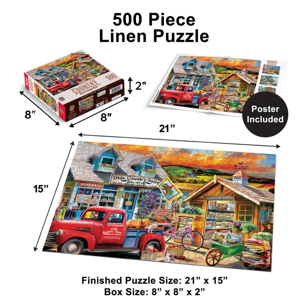 Country Escapes - The Puzzle Shed 500 Piece Jigsaw Puzzle